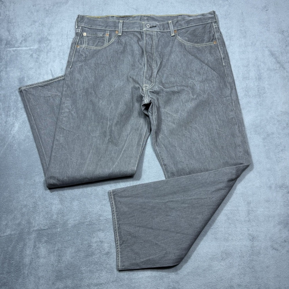 Levis 501 Jeans Mens 38x29 Original Straight Gray ButtonFly Cowboy Rodeo Farm
